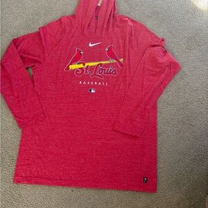 Nike Red Authentic Baseball Hoodie